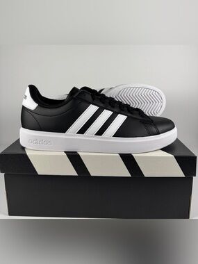 Size 10.5 - Adidas Grand Court 2.0 Black White